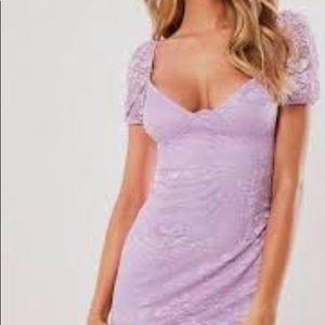 NWT Missguided lace cup puff sleeve size 4